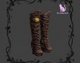 High Patterned Boots