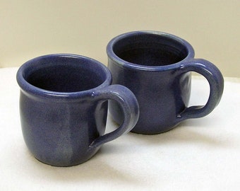 Denim Blue Porcelain Mug Pair