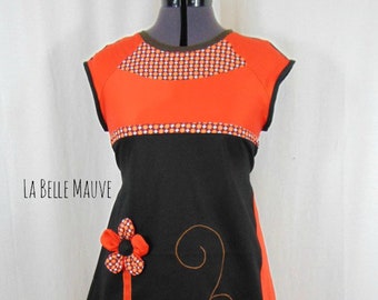 Kyriu dress orange and black