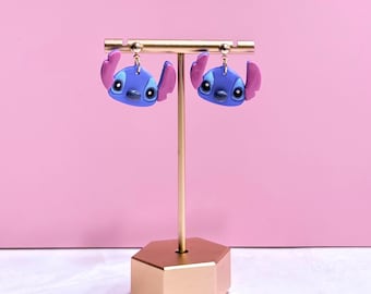 Stitch clay earrings | Stitch Dangles | polymer clay earrings | Handmade Earrings