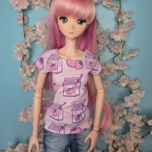 BJD SD Doll 60cm Strawberry Milk Simple Shirt Preorder