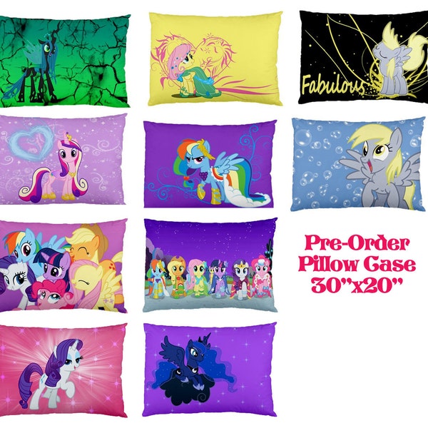 MLP FiM Pillow Case Fluttershy Rarity Princess Cadance Chrysalis Luna Rainbow Dash