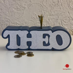 Hucha personalizada / Hucha con nombre / Hucha para fiestas / Regalo de bautizo / Niña / Bebé / Niño / Regalos personalizados
