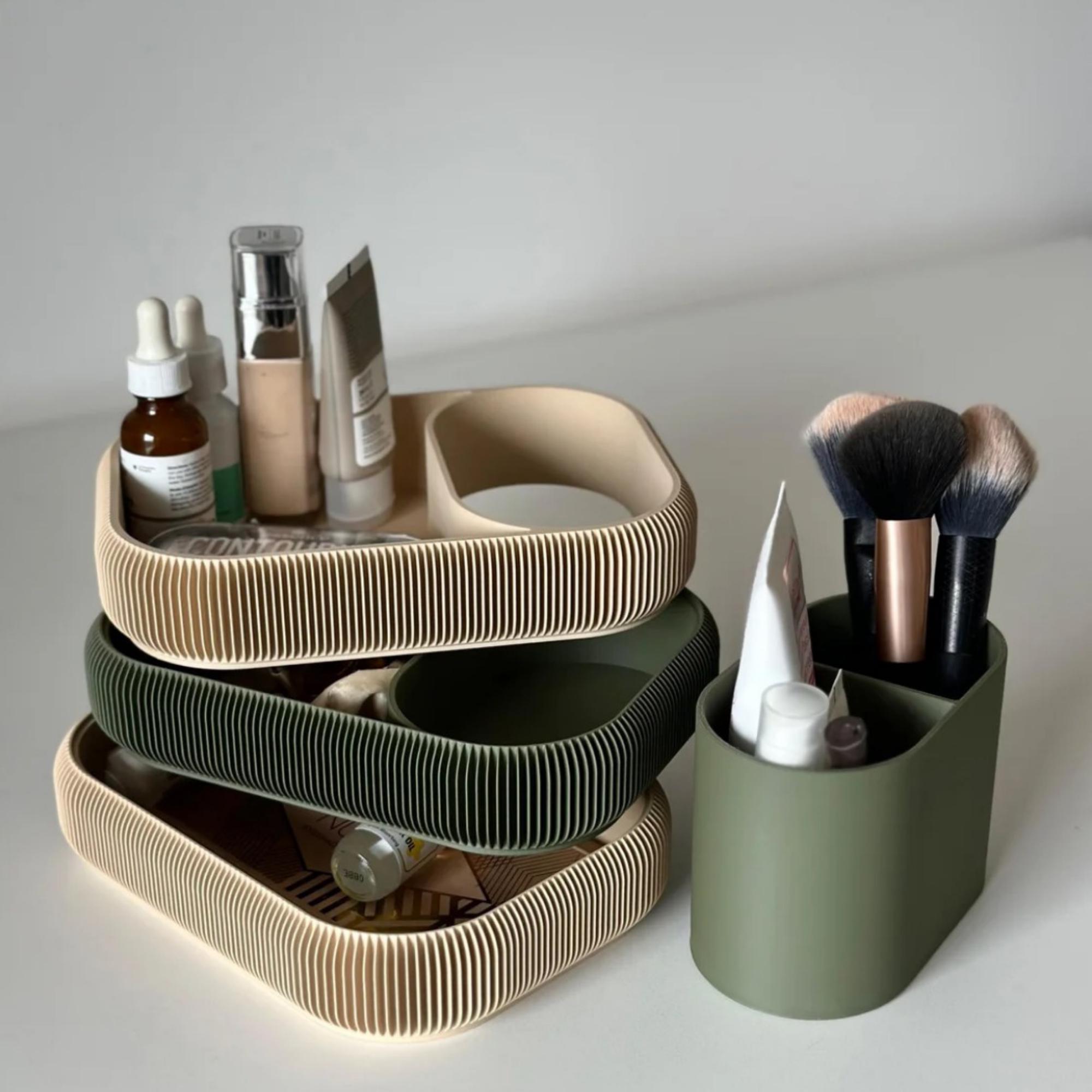Keramik-Aufbewahrungsbox In Buchform Mit Blumenmuster – Stylischer Organizer Für Make-up-Pinsel & Stifte