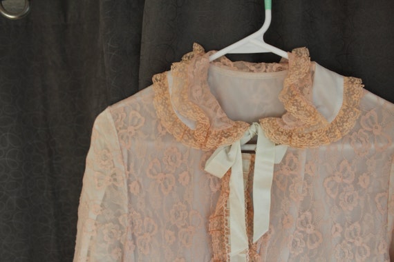 Handmade Dressing Gown, Smoking Jacket, Pale Peach