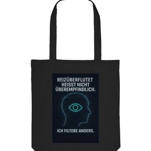 Ich filtere anders“ Stofftasche – Dein Statement unterwegs!