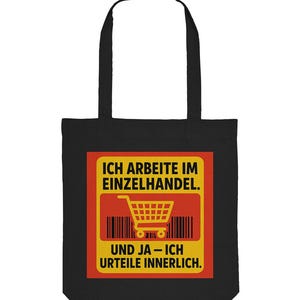 Stofftasche „Einzelhandel – Innerlich Urteilend“ – Für alle, die Klartext lieben!