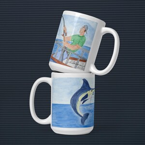Deep sea fishing coffee mug