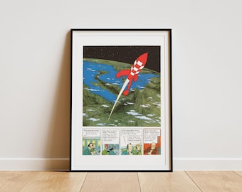 Tintin Restaurato Stampa Vintage Poster — Scarica 1 Stampa