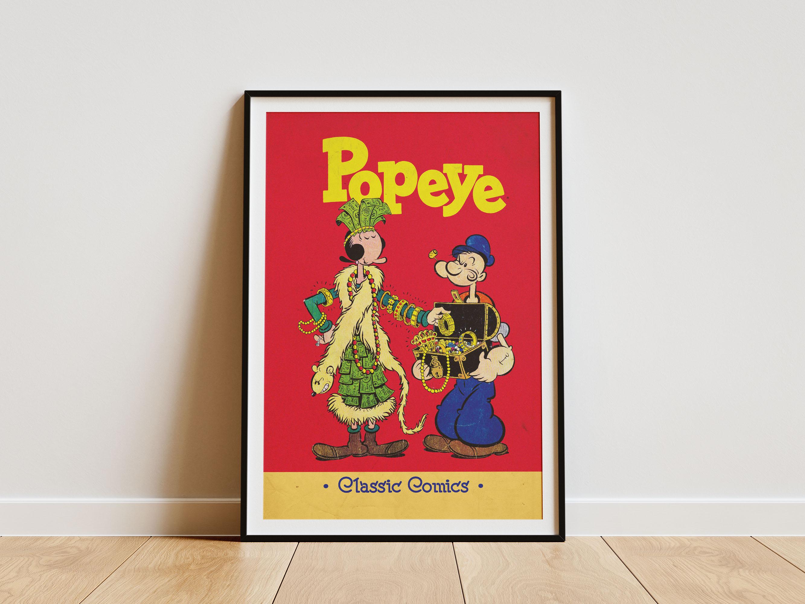 ポパイ パズル ヴィンテージ ポスター ポパイ パズル ヴィンテージ ポスター 昭和レトロ Popeye poster