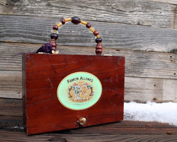Cigar Box Purse Made From Vintage Ramon Allones Wo