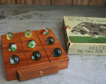 Deluxe Wooden Tic-Tac-Toe Board Game