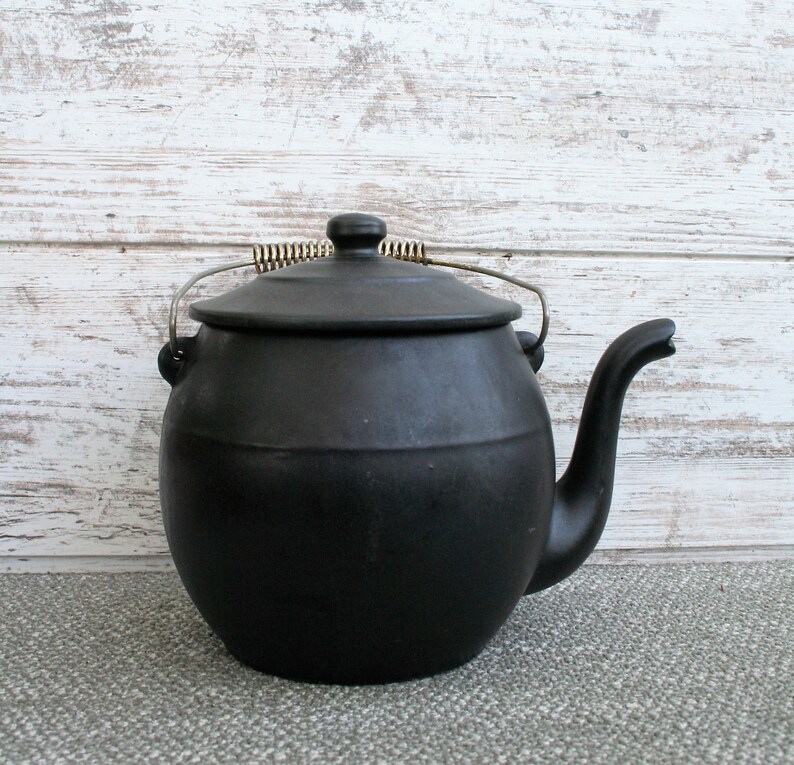 Vintage Black Kettle McCoy Kookie Jar Cookie Jar Etsy