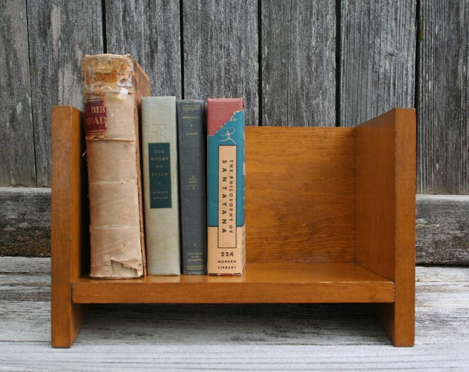 Very Nice Desk / Tabletop Wood Book Shelf / Holder Etsy