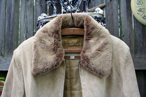 Liz claiborne faux fur jacket hotsell
