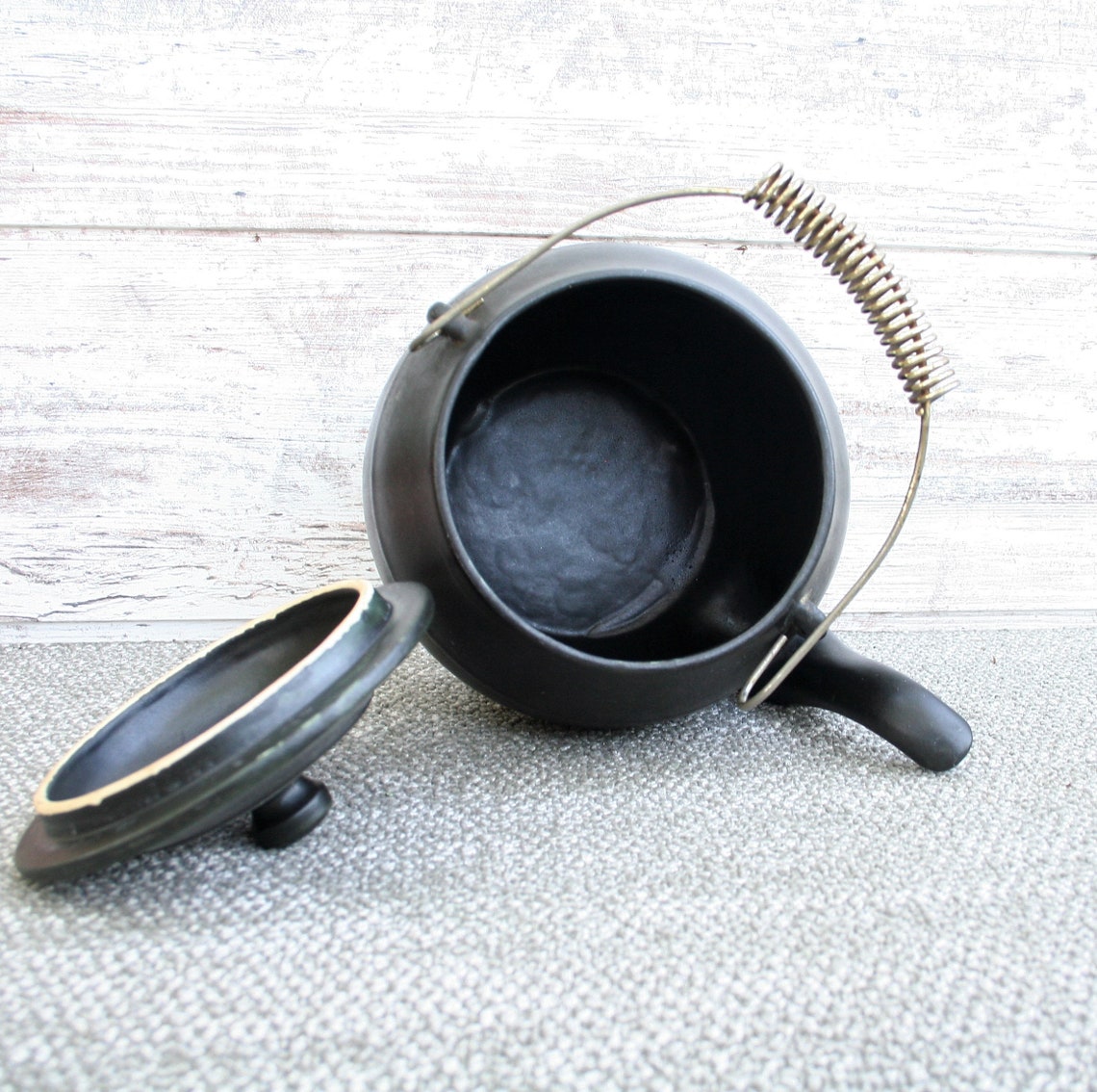 Vintage Black Kettle Mccoy Kookie Jar Cookie Jar Etsy