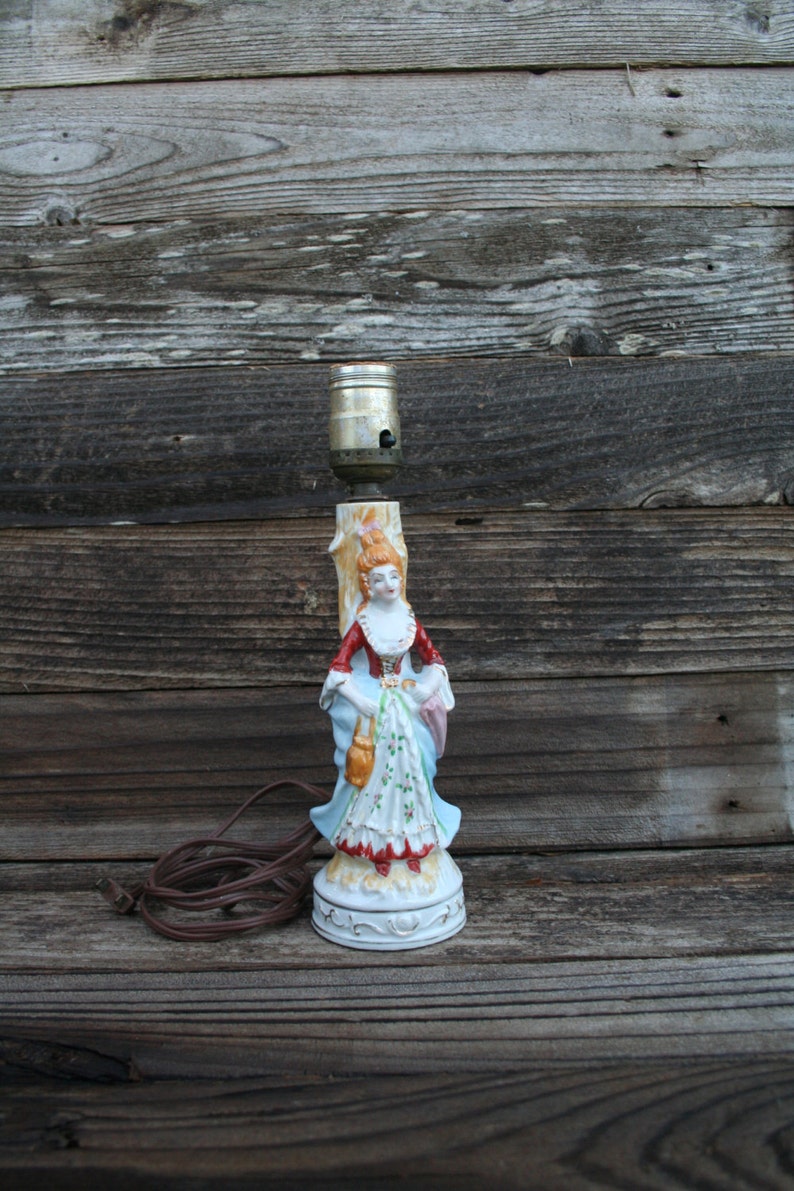 Vintage Victorian Lady Lamp Etsy