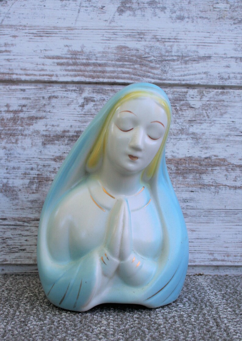 Lovely Ceramic Religious / Praying Madonna Planter / Soft | Etsy