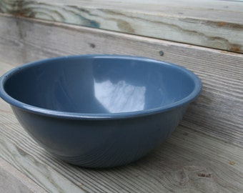 Lovely Dark Blue Gray Enamel Bowl