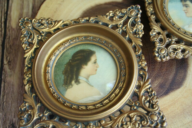 Cameo Creations Vintage Portraits of Vintage Ladies / Pair Etsy