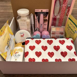 set di bellezza spa cuore rosso per donne
