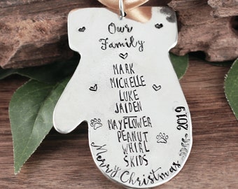 Personalized Family Christmas Ornament, Gingerbread Ornament, Engraved Christmas Ornament, Family Ornament, Christmas Gift for Family