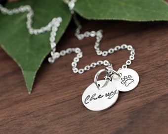 Paw Necklace, Personalized Necklace, Dog Lovers Gifts, Paw with Name, Gifts for Her, Custom jewelry, Paw Charm Jewelry, Paw Print Necklace