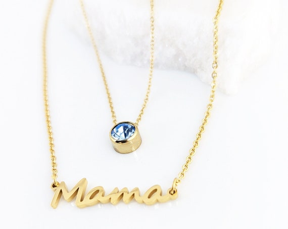 Mother's Day Gift, Mama Necklace, Personalized Mama Necklace, Mama Jewelry, Gift for Mama, Baby Shower, Mom Necklace, New Mom Gift