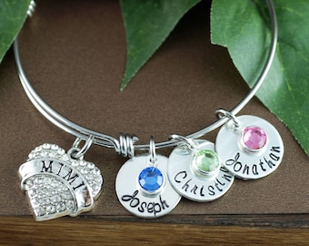 Personalized Mimi Bracelet | Hand Stamped Mom Bracelet | Personalized Jewelry | Grandmother Bracelet | Gift for Her | Gift for Grandma