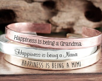 Custom Grandma Bracelet, Gift from GrandDaughter, Gift for Grandma, Nana Jewelry, Mother's Day, Gift From GrandSon, New Grandma Gift