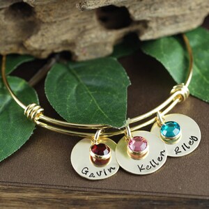 Personalized Gold Name Bracelet, Mothers Name Bracelet, Gold Mommy Bracelet, New Mom Bracelet, Gift for Mom, Child&#39;s Name Bracelet