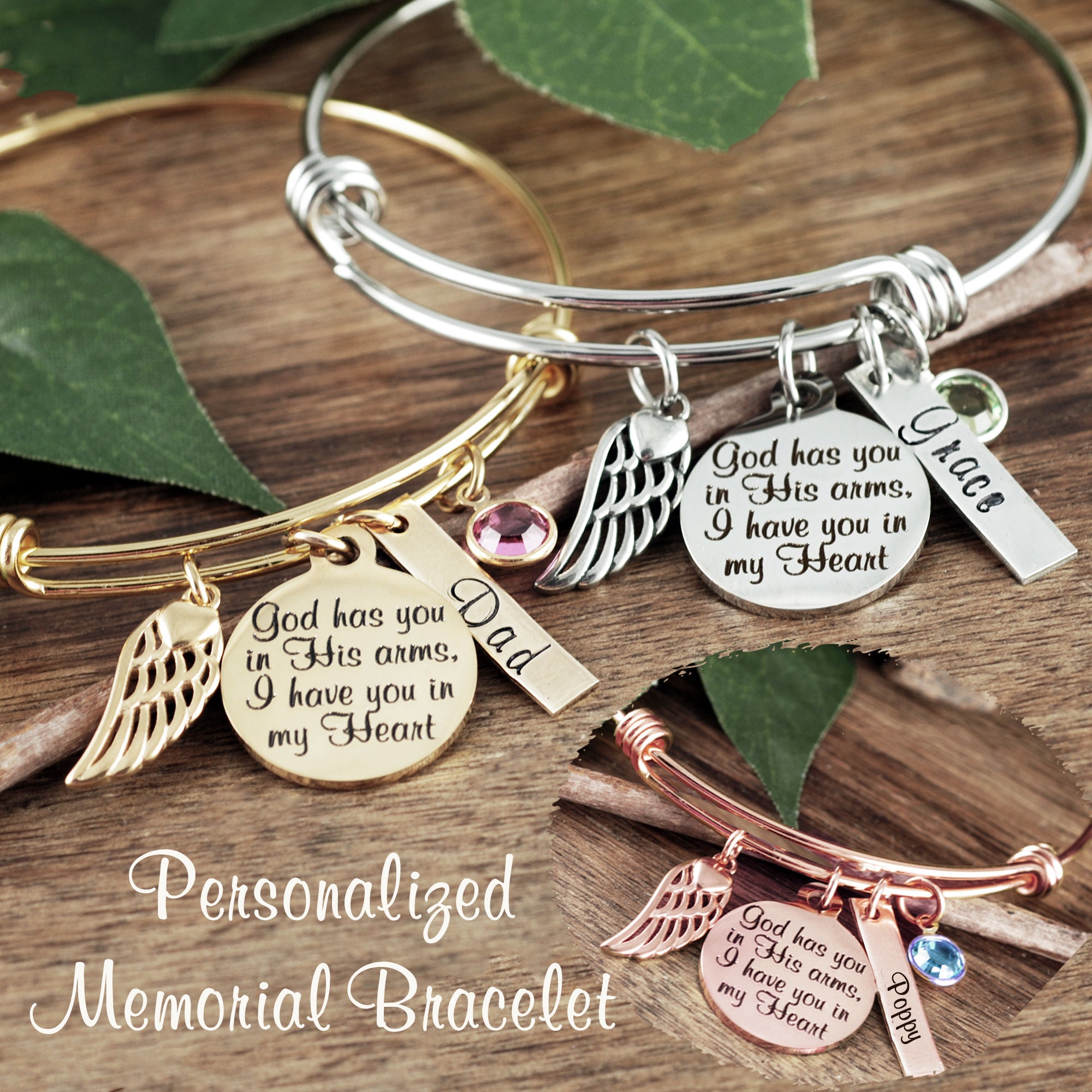 Custom Memorial Bracelet in Memory of Dad Loss of Mom Loss of a Loved One Memory  Bracelet Loss of Dad in Memory of Mom Remembrance Bracelet - Etsy | First  fathers day