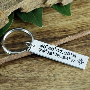 Engraved Keychains, Personalized KeyChain, Coordinates KeyChain, Bible Verse Keychain, Religious KeyChain, Gift for Him, Girlfriend Keychain image 4