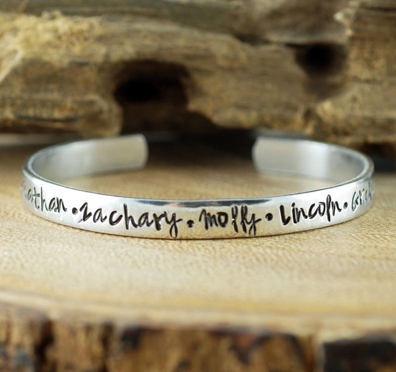 Personalized Name Cuff Bracelet Name Bracelets Custom Etsy
