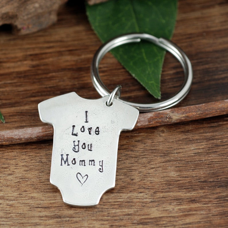 Baby Stats Keychain, New Baby Gift for Mom, Baby Announcement, Baby Statistics, Onesie Keychain, GIft for Dad, Baby Weight, Time, Date image 3