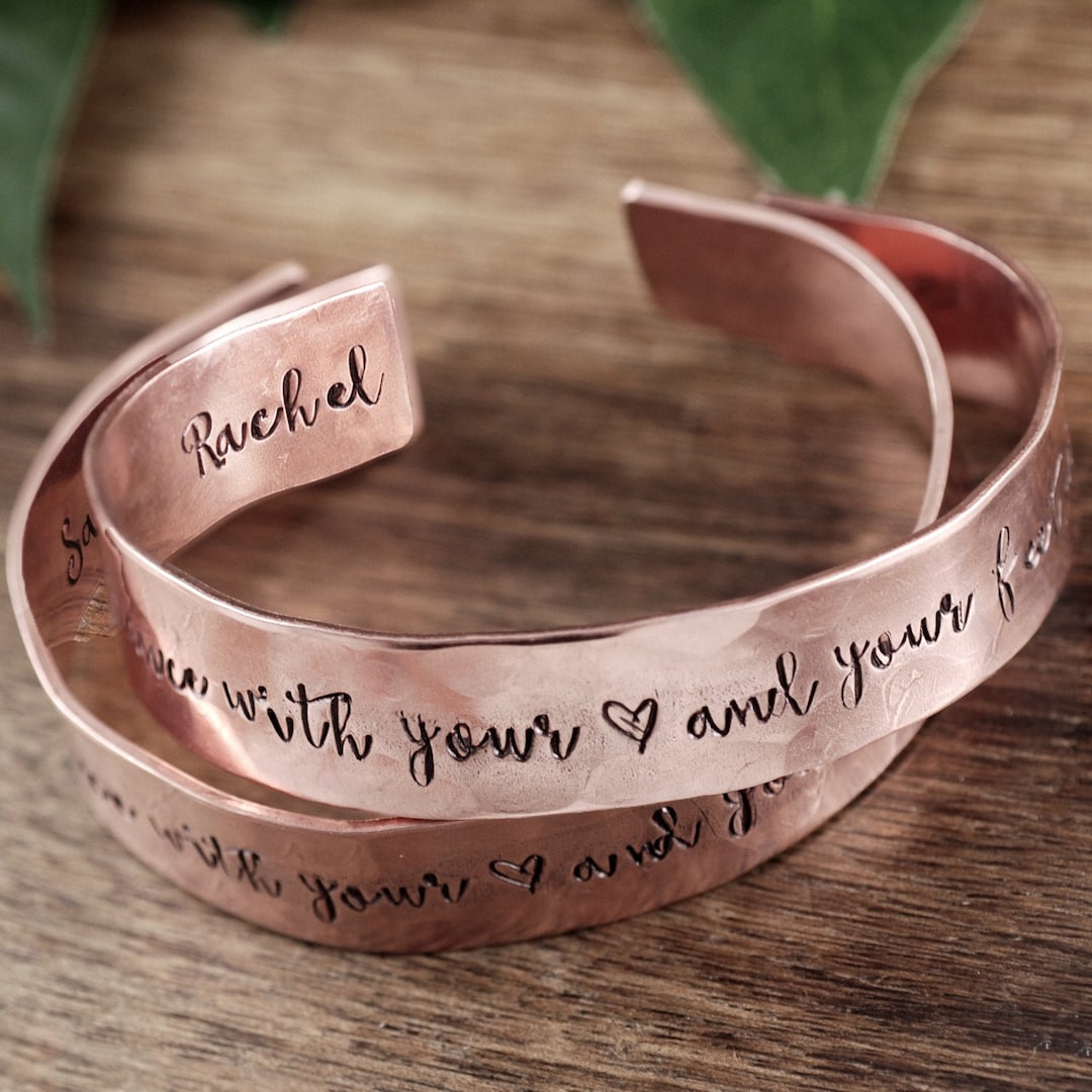 Personalized Dance Bracelets Copper Cuff Bracelet Dance With Etsy