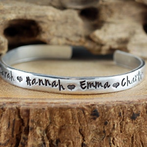 Custom Name Bracelet, Childrens Name Cuff Bracelet, Custom Bracelet, Kids Name Cuff Bracelet, Mother Bracelet, Grandma Jewelry, Gift for Mom