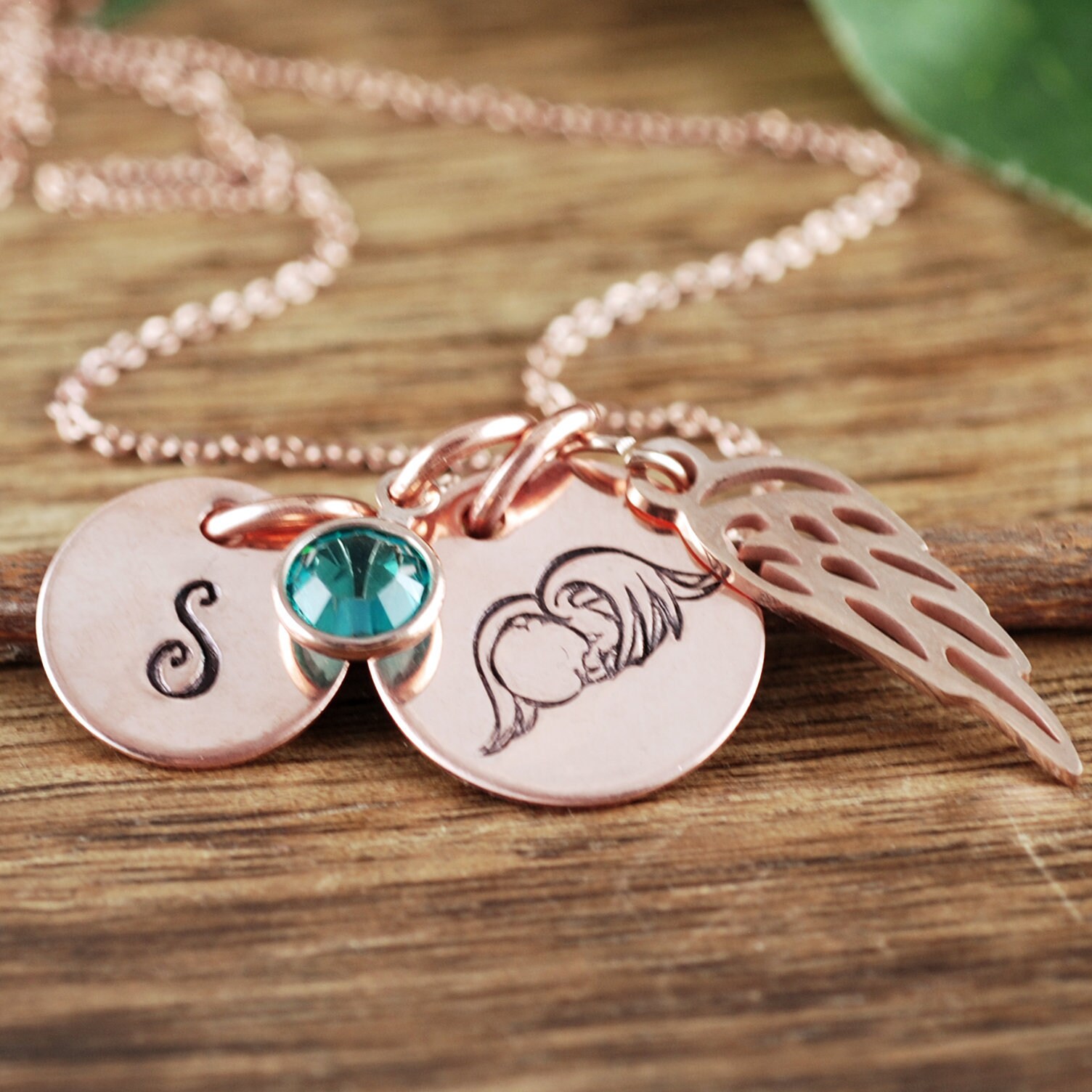 Angel Baby Necklace, Infant Loss Gift, Miscarriage Gift, Personalized