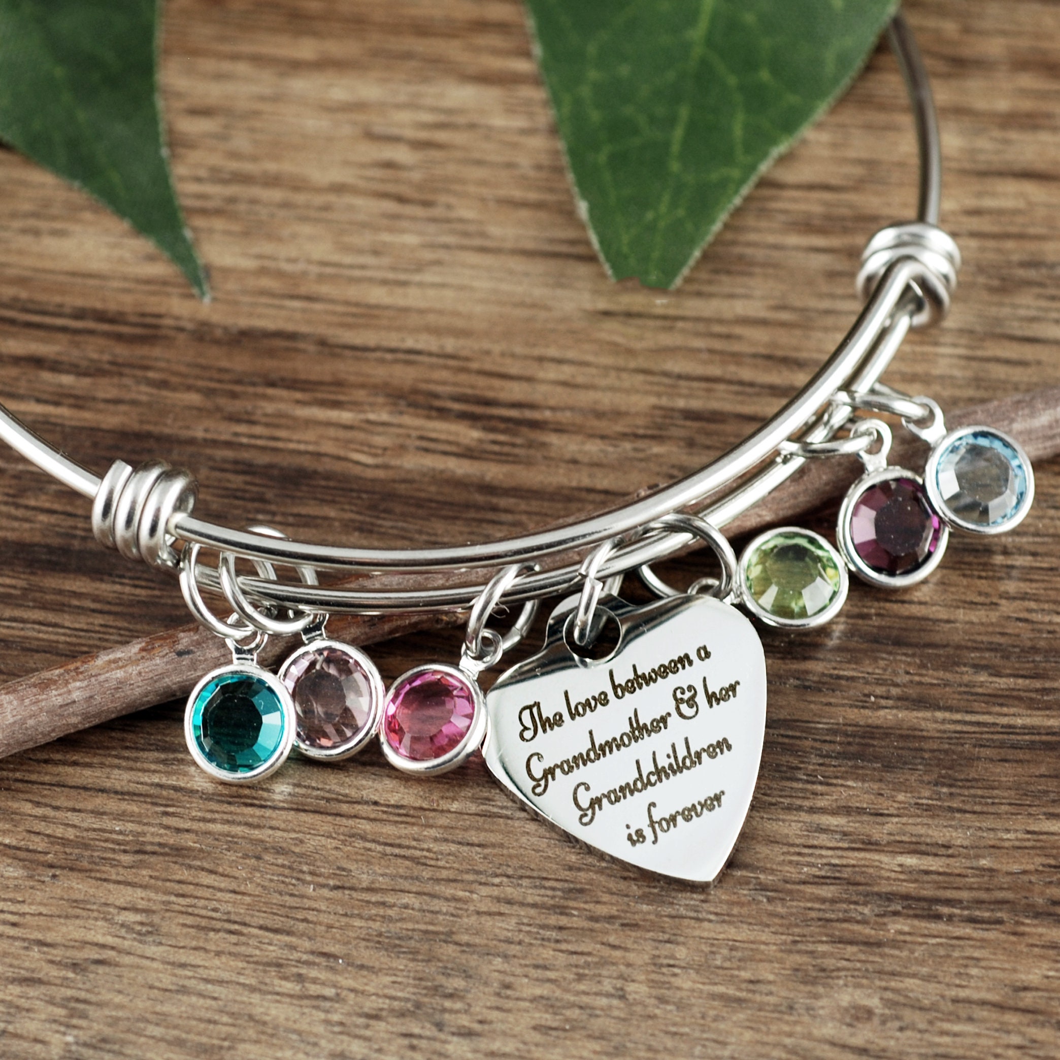 Grandmother bracelet store with birthstones