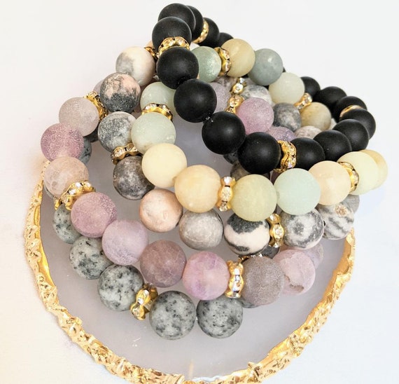 Semi precious gemstone on sale bracelets