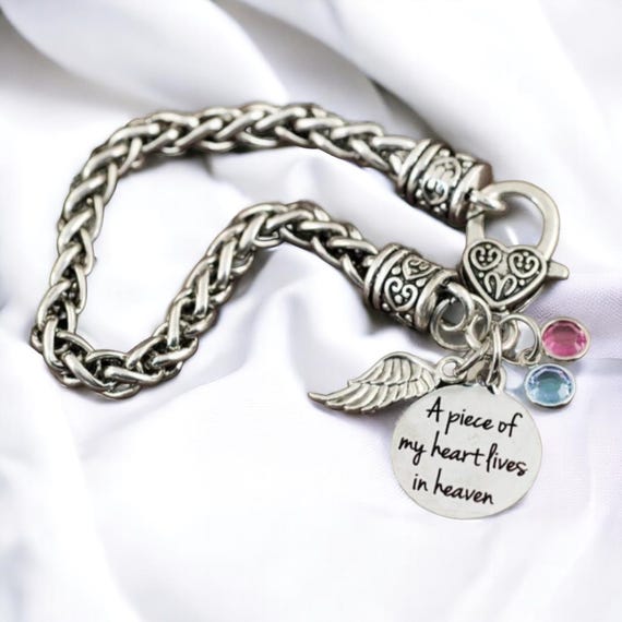 Braccialetto con ciondolo a forma di ali d'angelo per figlia, regalo di condoglianze in memoria della figlia, regalo per ricordare la moglie, regalo per un amico, regalo per la perdita della figlia