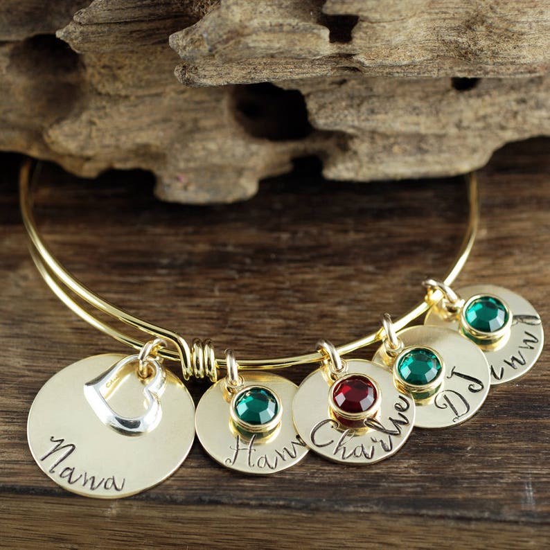 Grandmother Bracelet Personalized Grandma Bracelet Hand Stamped Grandma Jewelry Personalized Jewelry Gift for Grandma Gift for Her