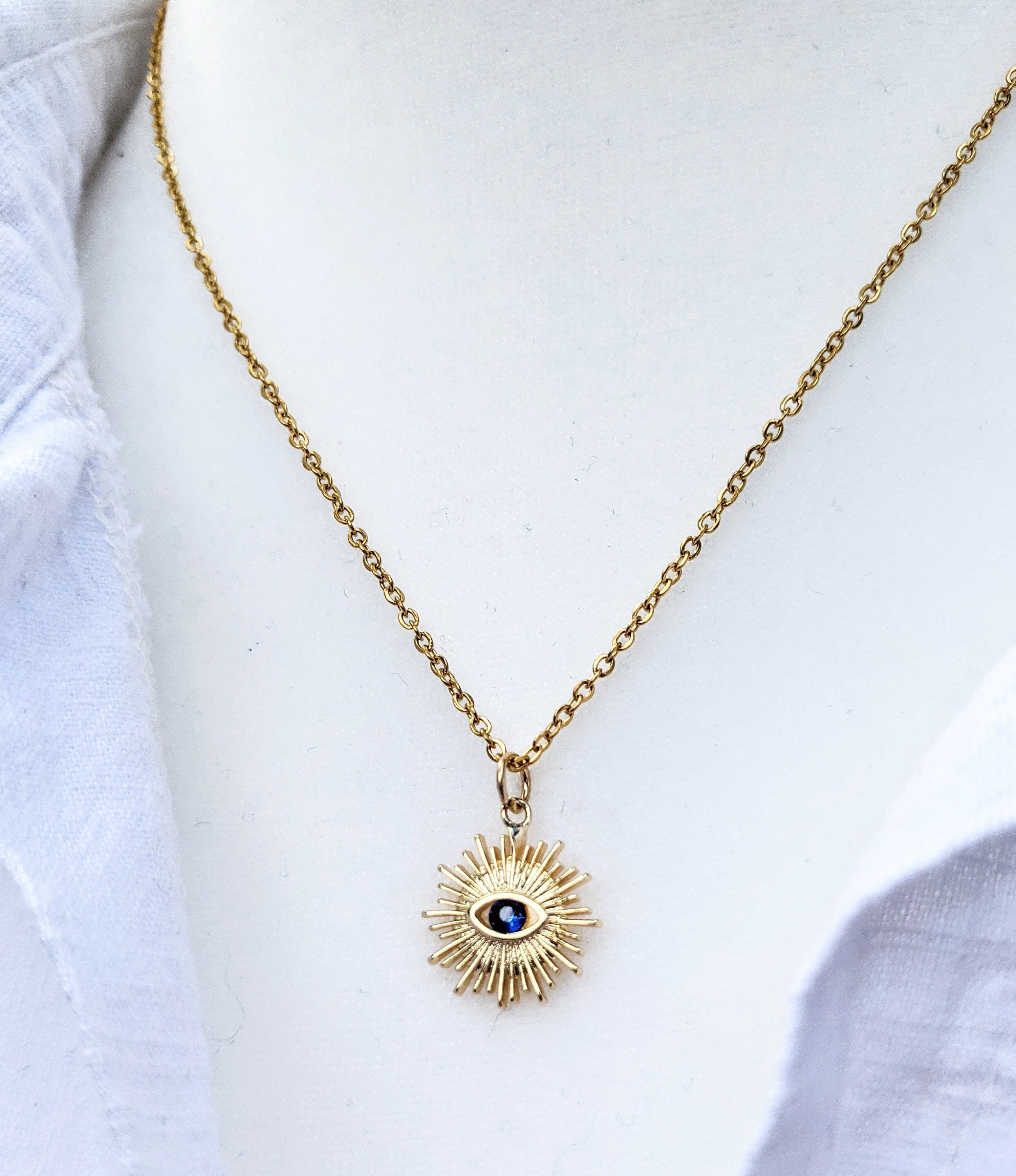 White Evil Eye choker | Evil Eye Necklace