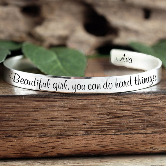 Matching Couple Bracelets, His and Her Bracelet, Personalized Quote Br