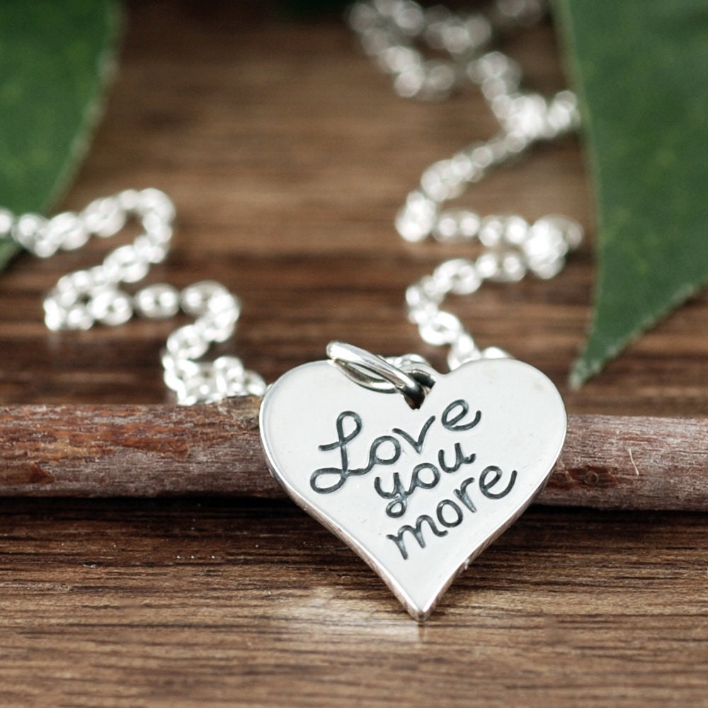 Love You More Necklace I Love You More Jewelry Love 