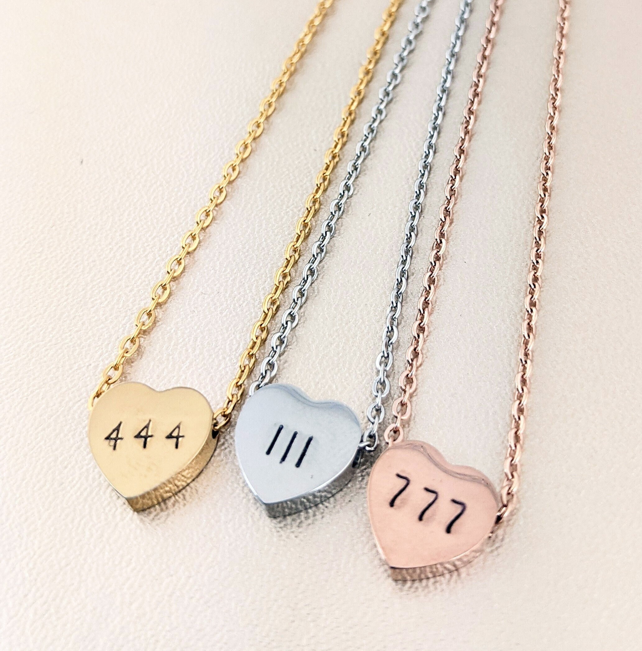 Hand Stamped Necklace Numerology 