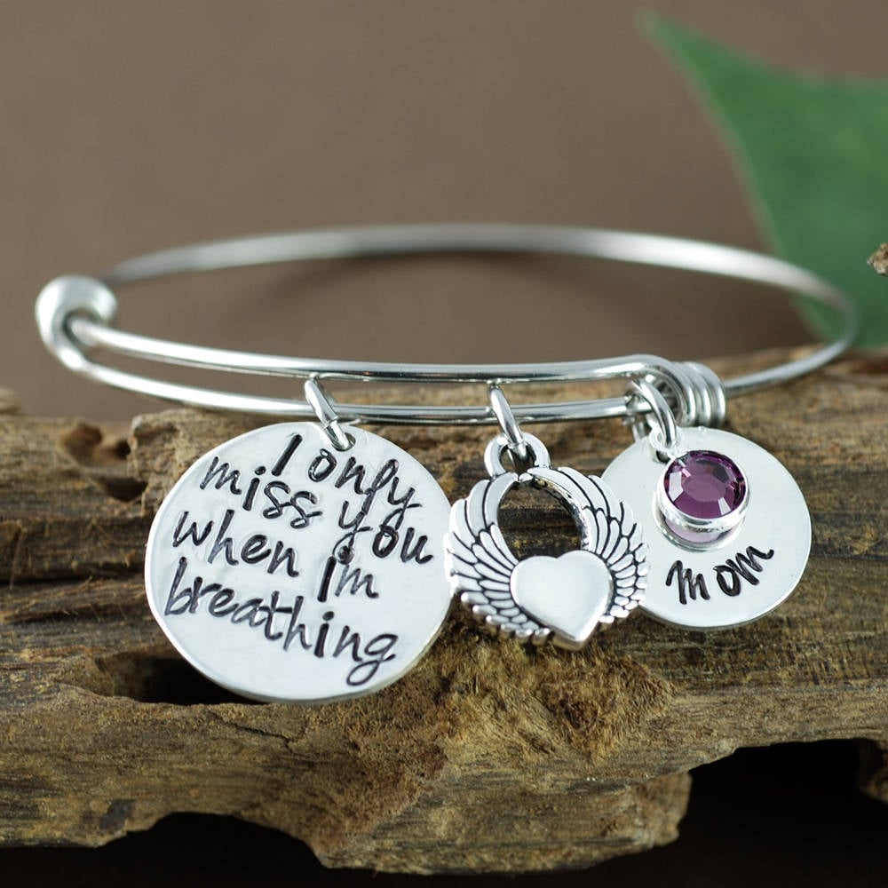 Personalized Memorial Bracelet Remembrance Bracelet Loss of Etsy
