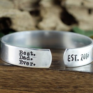 Personalized Mens Bracelet, Best Dad Ever Gift, Fathers Bracelet, Gift ...
