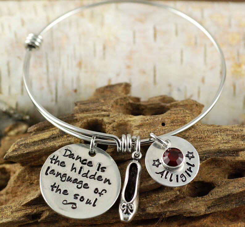 Dance Teacher Gift Dancer Bracelet Personalized Bangle Etsy