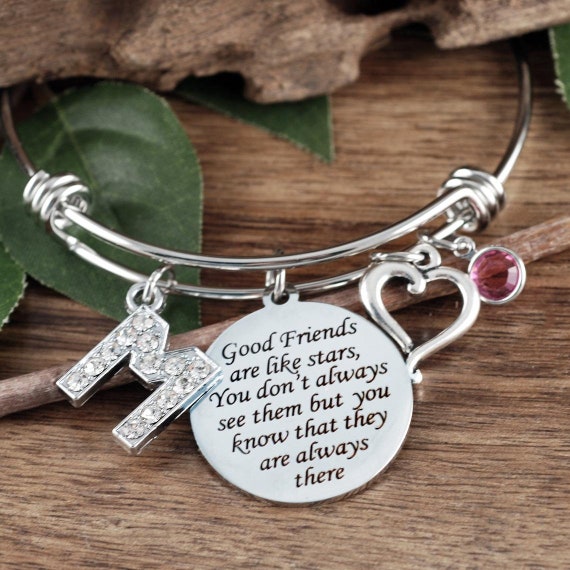 Good friends are like stars, Best Friend Bracelet, Friendship Bracelet, Bridesmaid Gift, Gift for Friend, Friend Gift, Birthday Friend